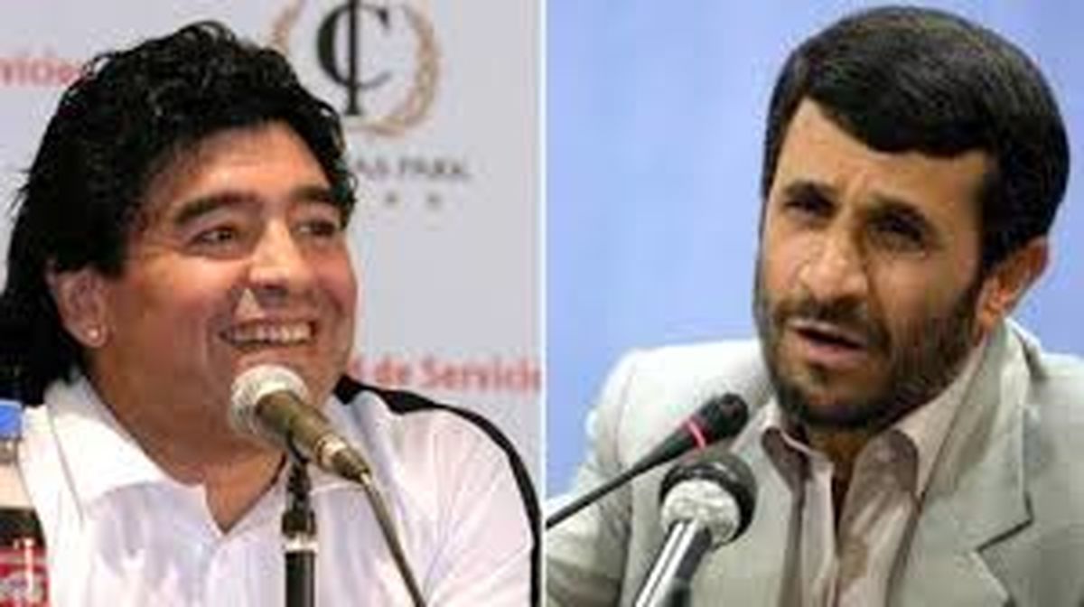 هدیه مارادونا به محمود احمدی نژاد / عکس |  آخرین خبرها